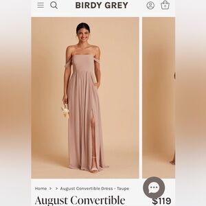 Birdy Grey Pink Strapless Slit Sundress
